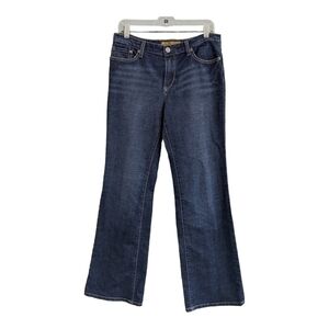 Seven 7 Premium Dark Wash Denim Embellished Pocket Flare jeans Size 8 - 32 X 32